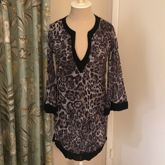 Leopard maternity tunic blouse - Picture 1 of 3